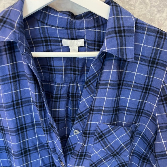 J JILL PLAID TUNIC BUTTON DOWN SHIRT TOP S TOO CUTE LONG EUC - Picture 12 of 13